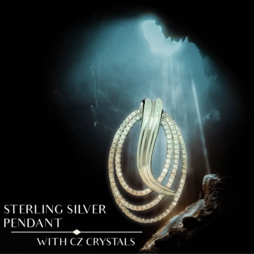 Sterling Silver with CZ Crystals Pendant