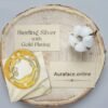 Sterling Silver Pendant with Gold Plating and white Crystals